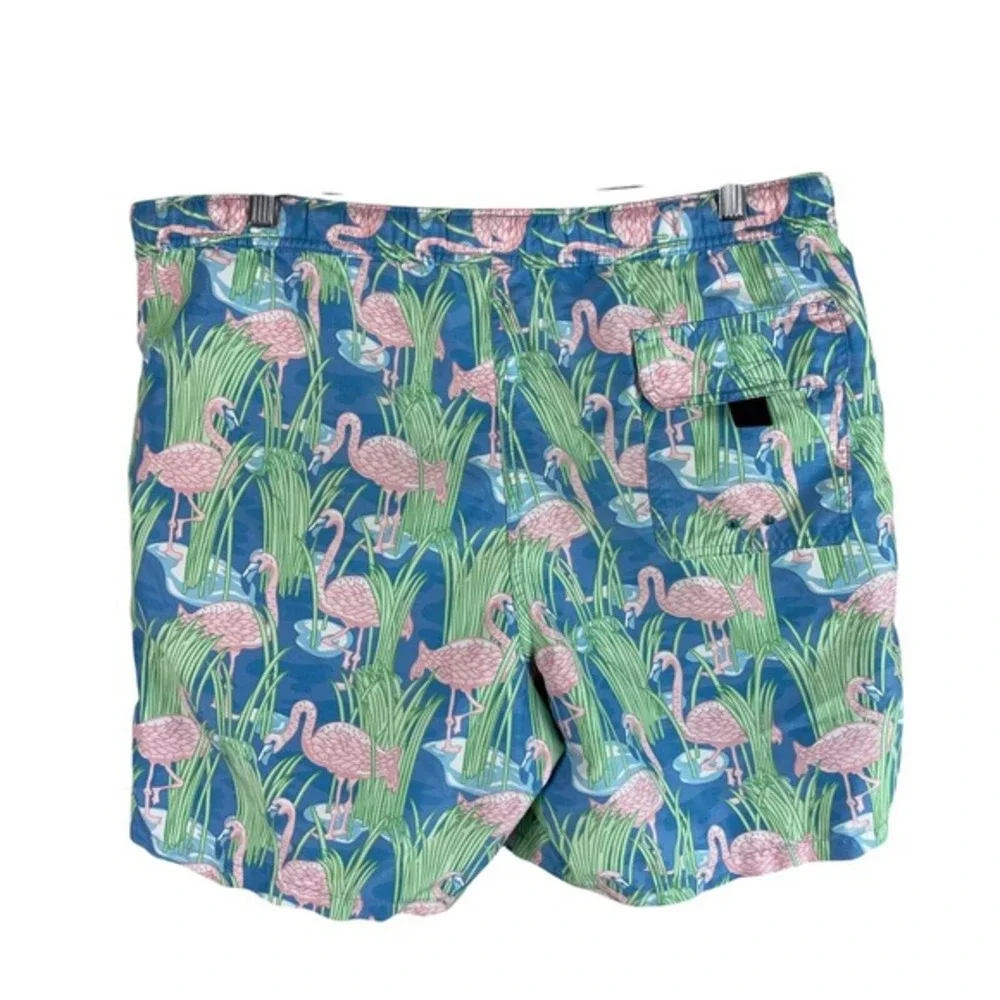 Vineyard Vines Mens Hawaiian Swim Trunks Shorts 36 Flamingo Print Beach‎